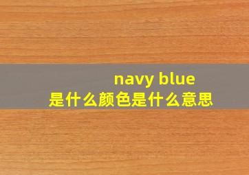 navy blue是什么颜色是什么意思